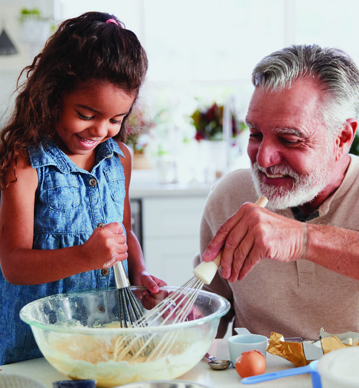 Baking with grandparent
